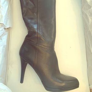 Nine West black leather boots